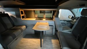 HP Camper yellow kitchen